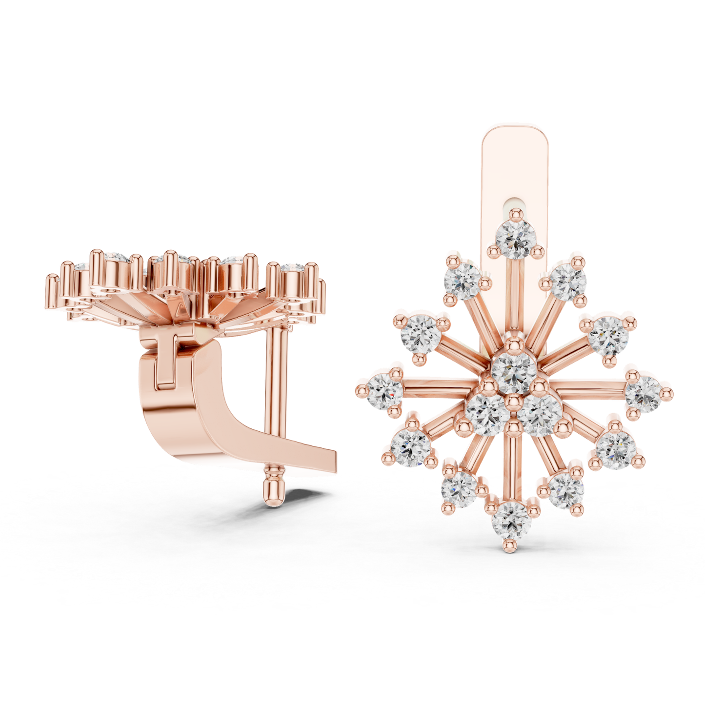 Rose gold diamond sunburst earrings side front view
Rose gold diamond starburst earrings side view
Rose gold diamond cluster earrings front view
Sunburst diamond earrings rose gold side profile
Round diamond multi stone earrings rose gold front view
Rose gold diamond stud earrings side angle
Diamond sunburst earrings rose gold pair
Rose gold diamond earrings side front view
Diamond cluster earrings rose gold design
Rose gold round diamond starburst earrings view