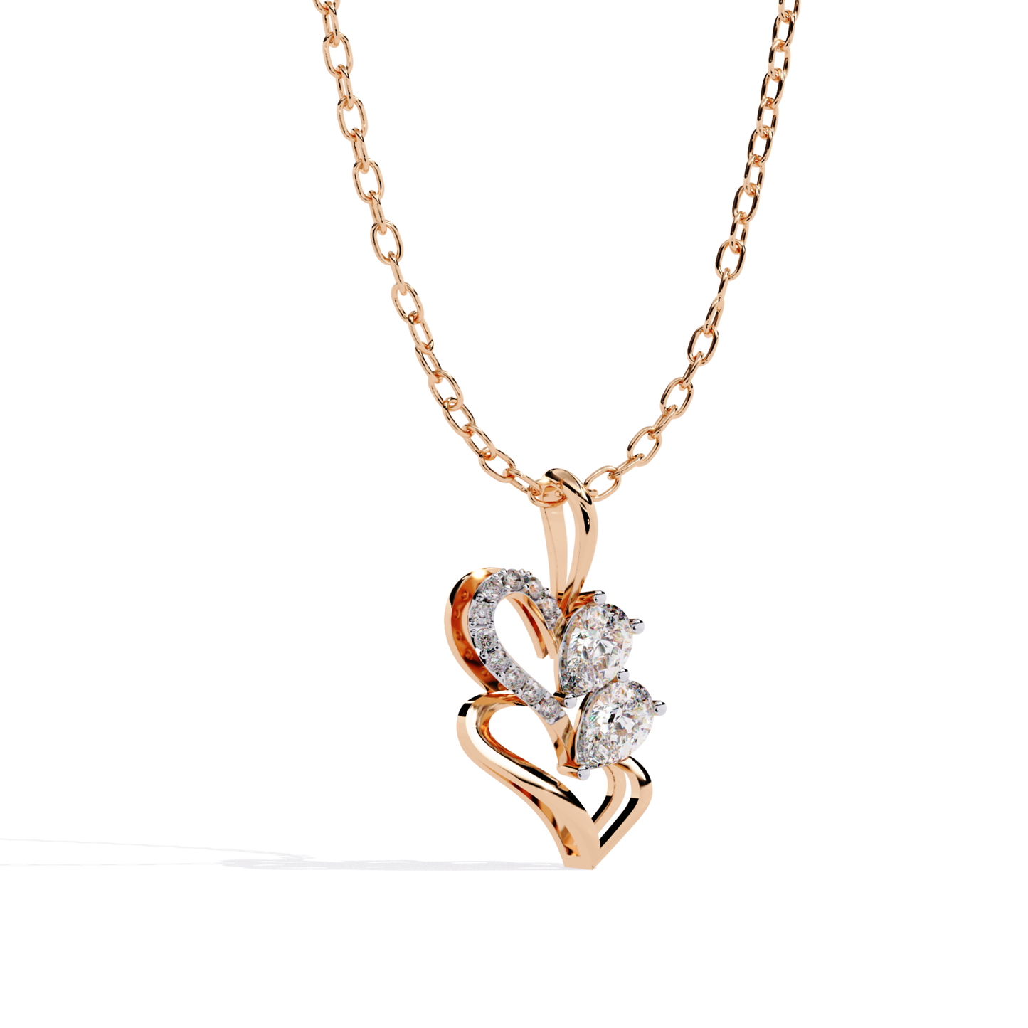 Rose gold double heart pear diamond pendant side angle
Side angle view of pear diamond heart pendant
Rose gold heart pendant with pear diamonds
Double heart pear diamond pendant side profile
Rose gold pear diamond necklace side angle
Elegant heart pendant with pear diamonds
Polished rose gold heart pendant profile
Modern pear diamond heart pendant side view
Rose gold twin pear diamond pendant angle
Open double heart pendant side angle