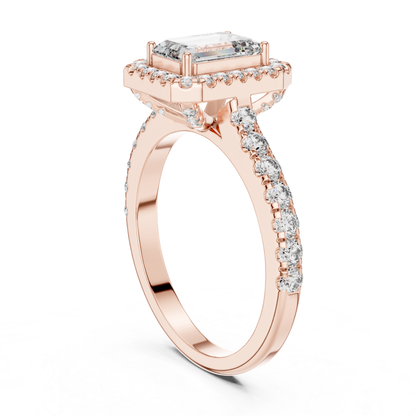 Rose gold emerald cut diamond halo ring gallery view
Gallery view of rose gold emerald cut diamond ring
Rose gold emerald cut halo ring side gallery
Emerald cut diamond halo ring gallery profile
Rose gold halo ring with emerald cut diamond gallery
Rose gold emerald cut diamond ring side setting
Emerald cut halo engagement ring gallery view
Rose gold emerald cut diamond ring profile angle
Rose gold diamond halo ring side structure
Rose gold emerald cut ring gallery detail