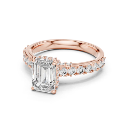 Angled rose gold emerald diamond solitaire ring
Rose gold emerald diamond ring angled view
Emerald cut diamond ring in rose gold angle
Rose gold emerald solitaire diamond ring
Emerald diamond ring with rose gold band
Rose gold ring with emerald center diamond
Angled emerald diamond ring with rose band
Rose gold emerald diamond ring perspective
Emerald solitaire ring in rose gold angle
Rose gold emerald ring with diamond band