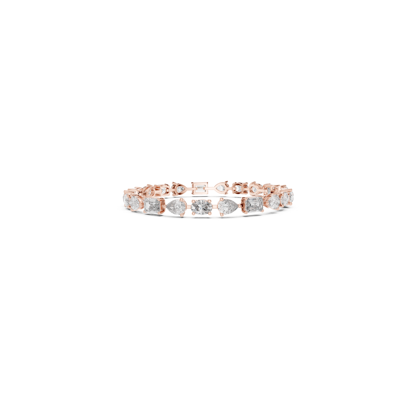Center view rose gold emerald oval pear diamond bracelet
Rose gold bracelet with emerald oval pear diamonds
Mixed shape diamond bracelet center profile
Emerald oval pear diamond line bracelet
Rose gold multi shape tennis bracelet
Oval pear emerald diamond bracelet design
Rose gold bracelet with mixed cut diamonds
Center angle diamond tennis bracelet
Emerald pear oval diamond bracelet in rose gold
Rose gold designer mixed shape bracelet