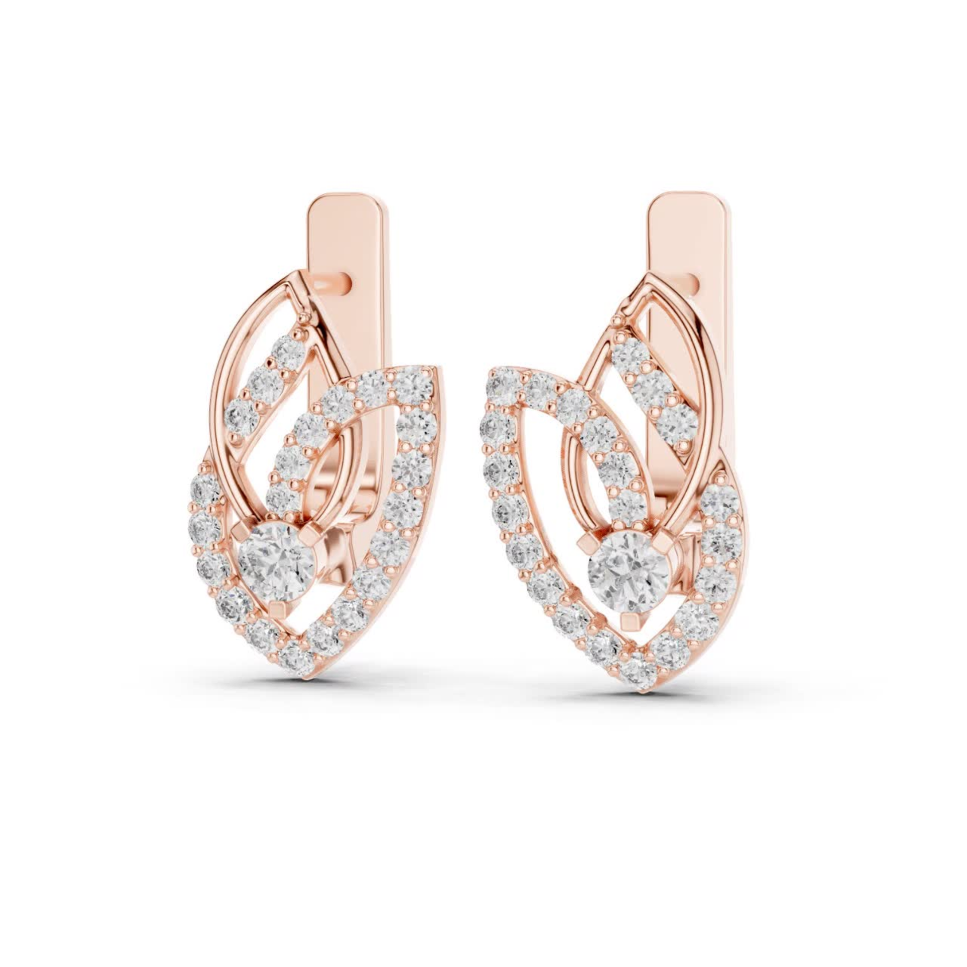 Angle view rose gold halo diamond drop earrings
Rose gold round diamond drop earrings angle view
Open leaf diamond earrings in rose gold
Luxury rose gold halo diamond earrings angle profile
Round diamond drop earrings in rose gold
Rose gold diamond earrings with leaf design
Elegant halo diamond drop earrings side angle
Fine rose gold round diamond earrings angle view
Modern rose gold drop earrings with round diamonds
Rose gold diamond earrings perspective view