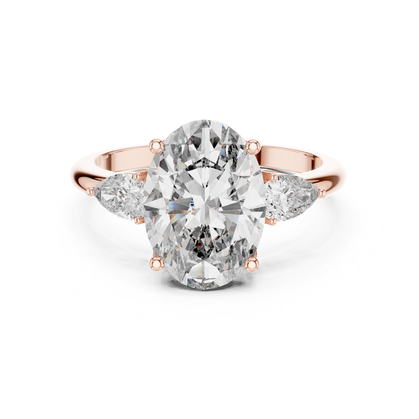 Rose gold oval diamond ring with pear accents
Rose gold oval and pear diamond ring
Oval diamond ring with pear side diamonds
Rose gold oval solitaire with pear diamonds
Oval center diamond ring in rose gold
Pear accent diamond ring in rose gold
Rose gold oval diamond statement ring
Oval diamond ring with tapered pear stones
Rose gold oval center diamond ring
Rose gold pear accent engagement ring