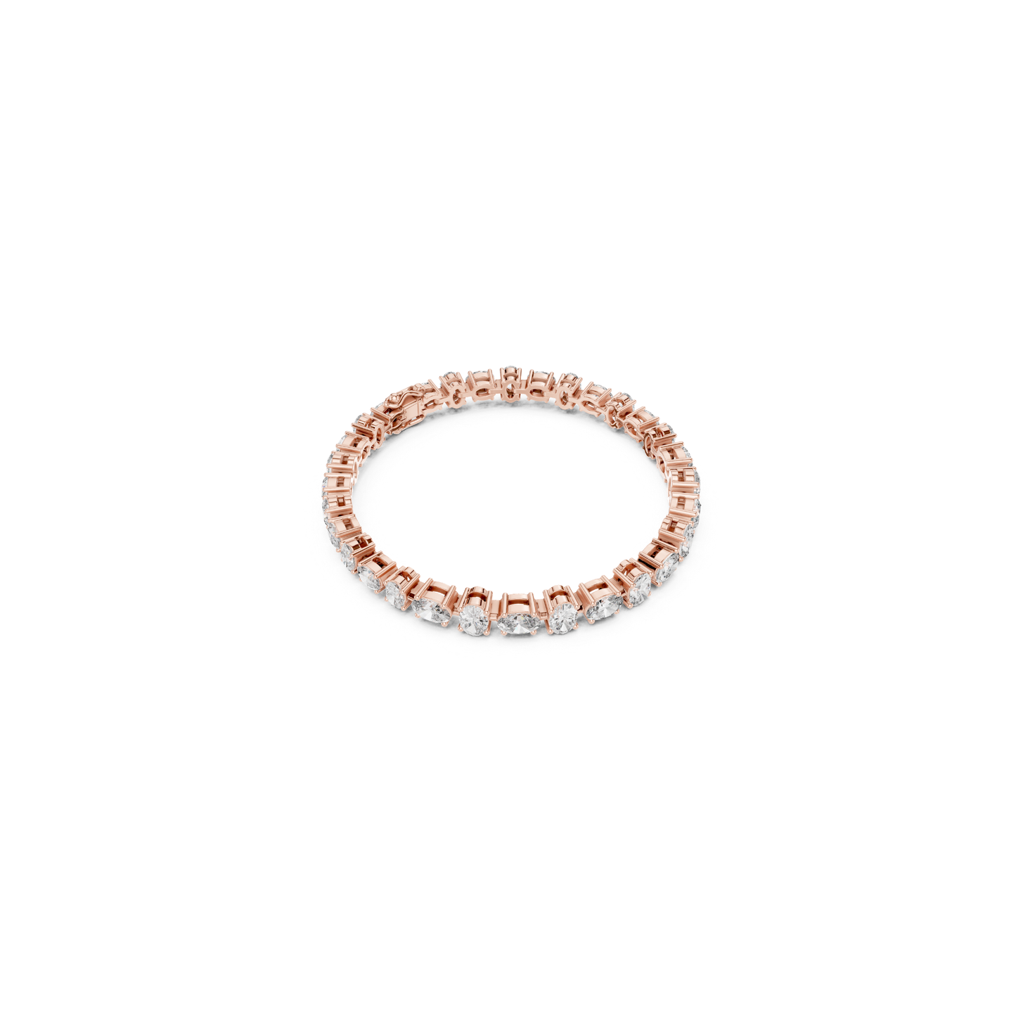 Rose gold oval diamond tennis bracelet top view
Oval cut diamond bracelet with rose gold settings
Luxury oval diamond tennis bracelet for women
Fine jewelry oval cut diamond bracelet in rose gold
Elegant rose gold bracelet with oval diamonds
Classic oval diamond tennis bracelet design
Premium rose gold oval diamond jewelry bracelet
Modern tennis bracelet featuring oval cut diamonds
Designer oval diamond bracelet with secure clasp
Solid rose gold oval diamond tennis bracelet luxury style
