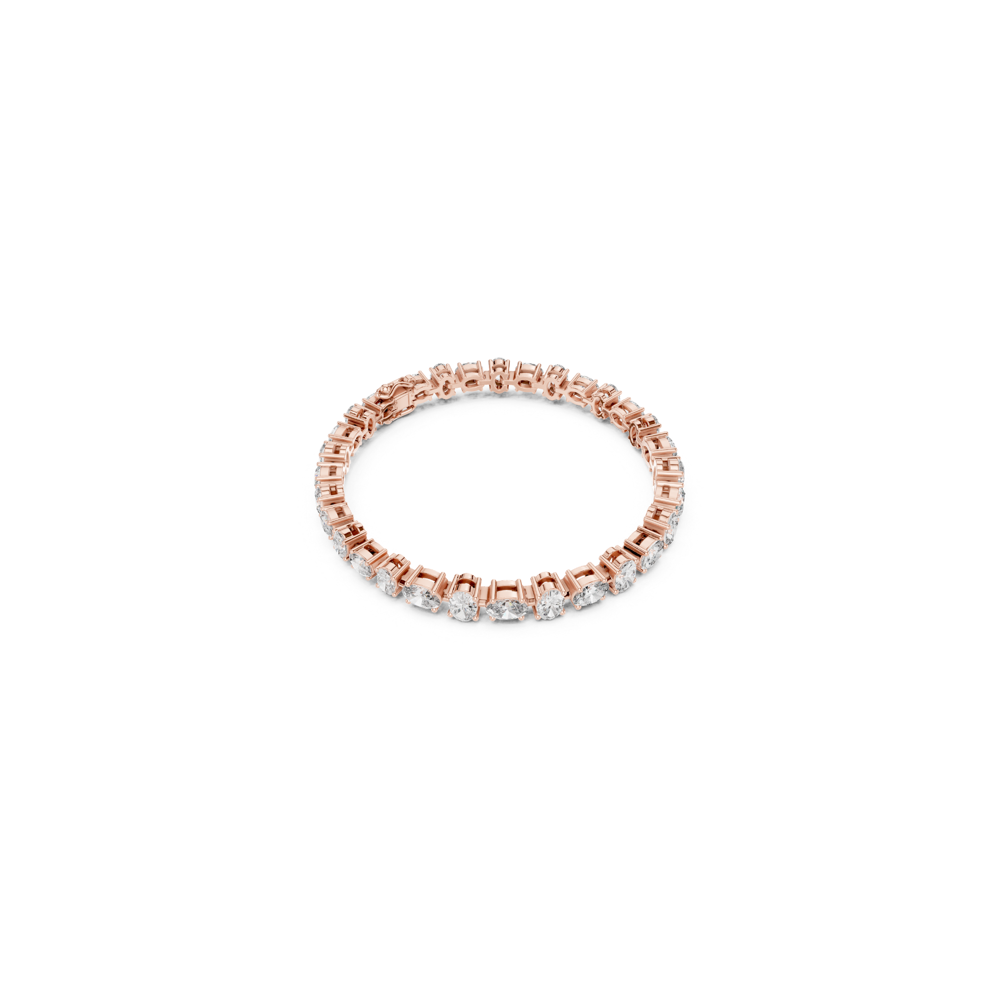 Rose gold oval diamond tennis bracelet top view
Oval cut diamond bracelet with rose gold settings
Luxury oval diamond tennis bracelet for women
Fine jewelry oval cut diamond bracelet in rose gold
Elegant rose gold bracelet with oval diamonds
Classic oval diamond tennis bracelet design
Premium rose gold oval diamond jewelry bracelet
Modern tennis bracelet featuring oval cut diamonds
Designer oval diamond bracelet with secure clasp
Solid rose gold oval diamond tennis bracelet luxury style