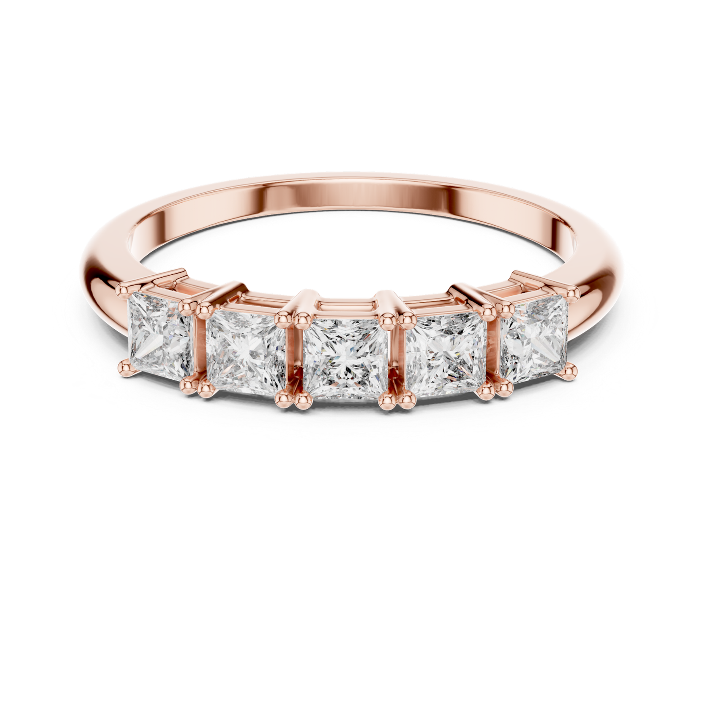 Rose gold princess diamond line ring
Princess cut diamond band in rose gold
Rose gold five stone diamond ring
Modern rose gold princess diamond band
Minimal rose gold square diamond ring
Straight princess diamond row band
Rose gold anniversary ring with diamonds
Elegant princess cut diamond stack ring
Contemporary rose gold diamond band
Rose gold multi princess diamond ring