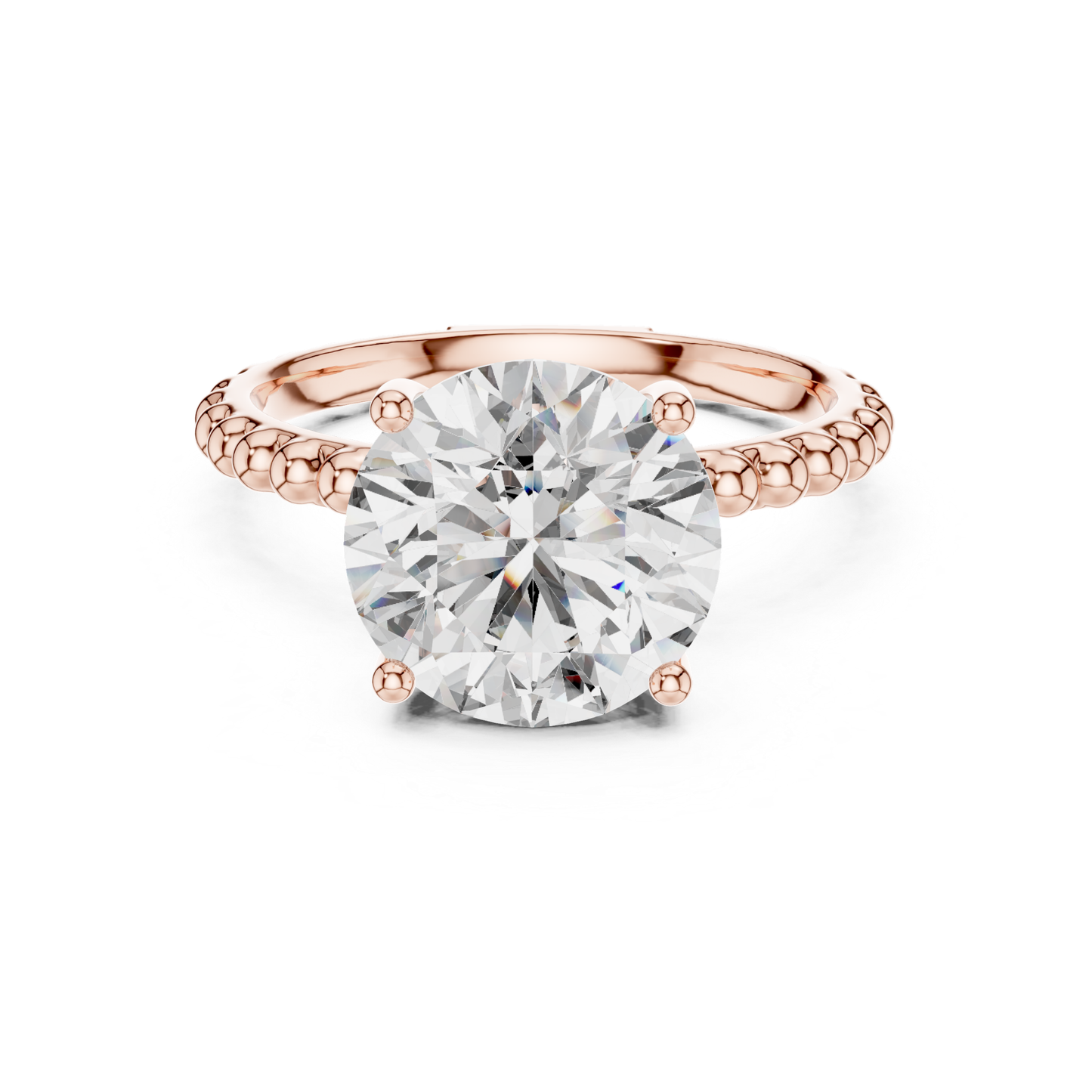 Rose gold round cut diamond beaded band ring
Rose gold solitaire ring with beaded shank
Round diamond ring with polished beaded band
Four prong round diamond rose gold ring
Rose gold engagement ring with beaded detail
Classic round diamond ring in rose gold
Beaded shank round solitaire diamond ring
Minimal rose gold round diamond ring
Fine rose gold ring with round diamond
Round brilliant diamond rose gold ring