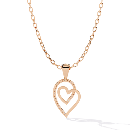 Rose gold round cut diamond double heart pendant back view
Back view of rose gold double heart diamond pendant
Rose gold open double heart pendant rear view
Round cut diamond heart pendant reverse side
Double heart pendant back in rose gold
Rose gold layered heart diamond pendant back
Rear profile of round cut diamond heart pendant
Polished rose gold double heart pendant back
Round diamond double heart pendant back detail
Rose gold heart pendant reverse design