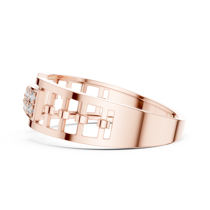 Rose gold round diamond modern band ring
Luxury rose gold ring with pave diamonds
Elegant rose gold designer diamond ring
Stylish rose gold geometric band ring
Premium rose gold round diamond fashion ring
Modern rose gold statement ring with diamonds
High polish rose gold open style ring
Bold rose gold diamond band jewelry ring
Exclusive rose gold luxury designer ring
Rose gold ring with round cut diamond accents