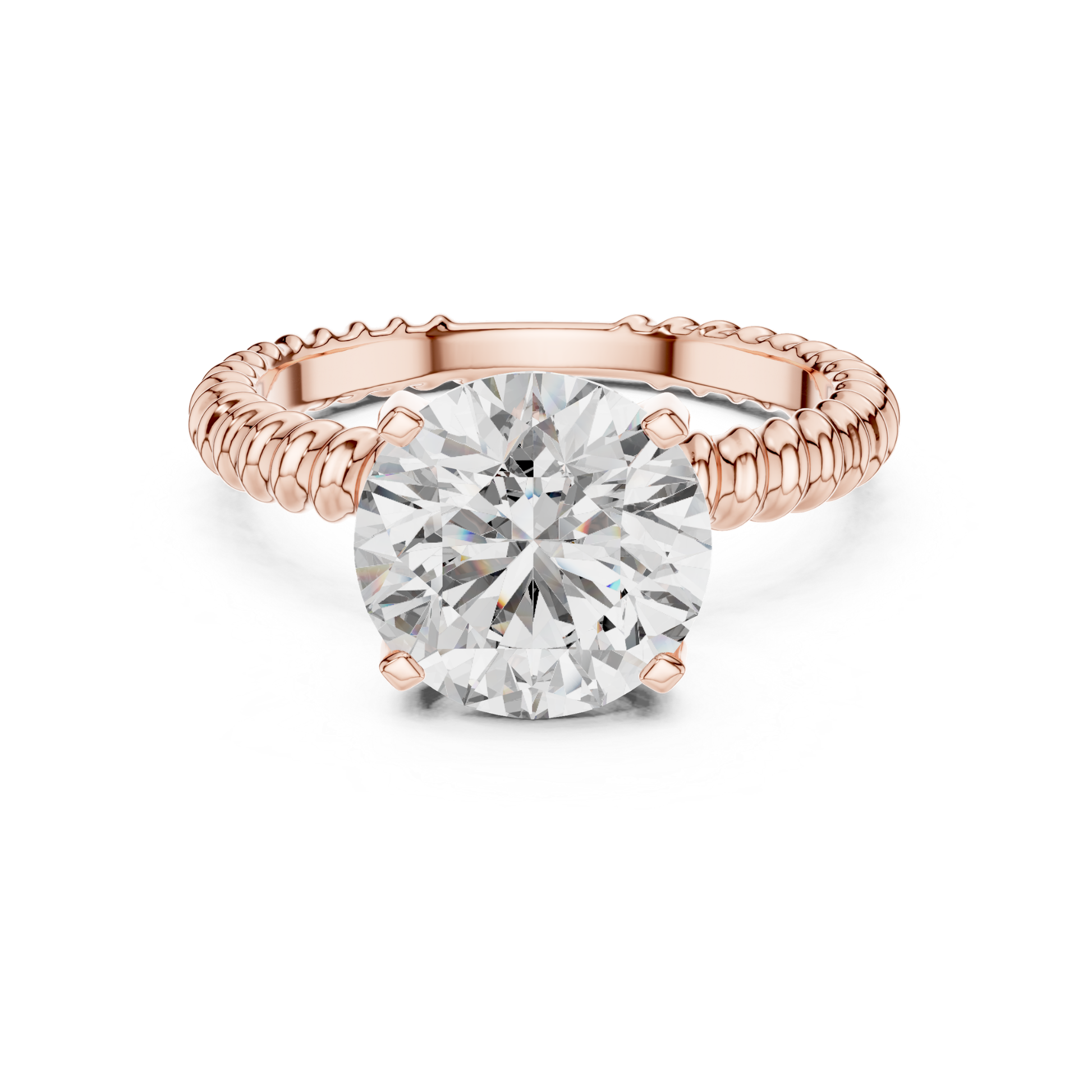 Rose gold round cut diamond rope band ring
Rose gold solitaire ring with rope shank
Round diamond engagement ring with rope band
Four prong round diamond rose gold ring
Twisted rope band round diamond ring
Rose gold ring with round brilliant diamond
Rope texture rose gold solitaire ring
Classic round diamond rope band ring
Rose gold round diamond engagement ring
Round solitaire diamond ring with rope band