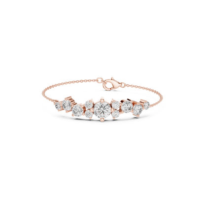 Rose gold round diamond cluster chain bracelet
Multi stone diamond bracelet in rose gold
Rose gold bracelet with round diamond centerpiece
Cluster diamond bracelet with fine chain links
Round brilliant diamond chain bracelet design
Rose gold diamond station chain bracelet
Diamond cluster link bracelet with lobster clasp
Rose gold bracelet featuring graduated diamonds
Round diamond focal bracelet in rose gold
Delicate rose gold diamond chain bracelet