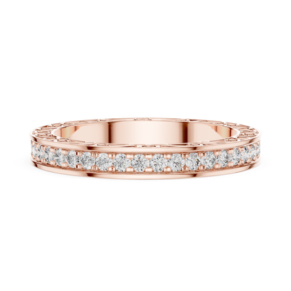 Rose gold round diamond decorative eternity band
Rose gold diamond wedding band ring
Round diamond eternity ring in rose gold
Rose gold stackable diamond band
Decorative diamond band for women
Rose gold anniversary ring with diamonds
Fine jewelry rose gold eternity band
Elegant rose gold round diamond ring
Rose gold diamond band close up
Classic rose gold wedding band with diamonds