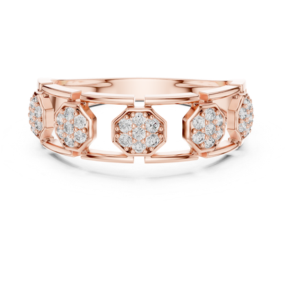 Rose gold round diamond hexagon link ring
Modern rose gold open link diamond band
Rose gold geometric diamond cluster ring
Round diamond rose gold honeycomb style ring
Rose gold connected hexagon diamond band
Contemporary rose gold patterned diamond ring
Rose gold openwork round diamond band ring
Elegant rose gold geometric link ring
Rose gold designer diamond fashion band
Round diamond rose gold hexagon pattern ring