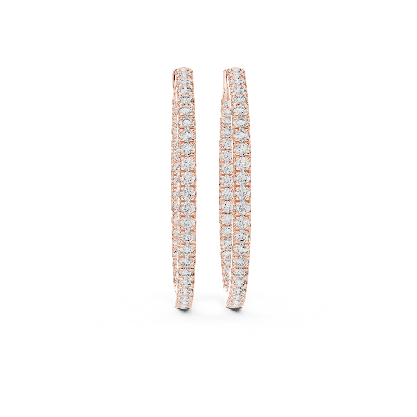 Round diamond rose gold hoop earrings front view
Rose gold hoop earrings with round brilliant diamonds
Elegant round diamond hoops in rose gold
Slim rose gold hoop earrings with diamond row
Classic rose gold hoops with round cut diamonds
Fine jewelry hoop earrings with round diamonds
Minimal rose gold diamond hoop earrings design
Luxury rose gold hoops with sparkling round diamonds
Everyday round diamond hoop earrings in rose gold
Prong set round diamond hoop earrings in rose gold