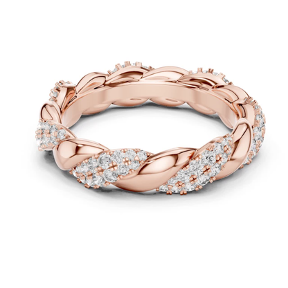 Rose gold diamond leaf pattern eternity ring
Diamond leaf eternity band in rose gold
Rose gold curved leaf diamond band
Nature inspired diamond eternity ring
Rose gold marquise leaf diamond ring
Diamond cluster leaf style wedding band
Rose gold floral inspired diamond ring
Leaf motif diamond eternity band
Rose gold elegant diamond leaf ring
Diamond accented leaf pattern band ring