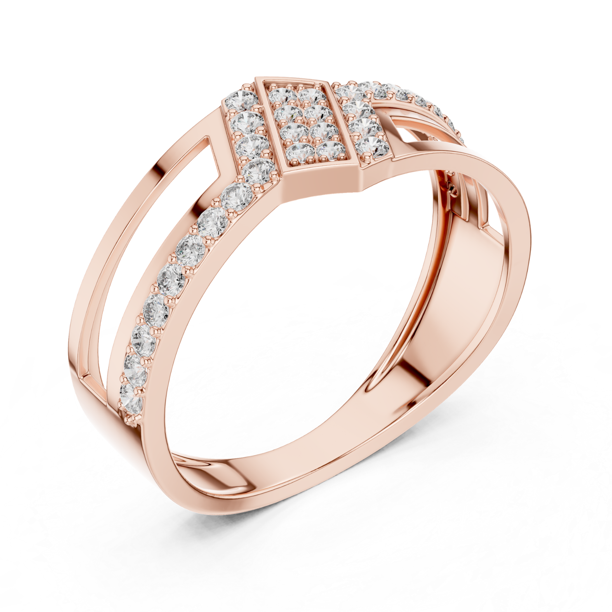 Rose gold round diamond open split band ring
Modern rose gold round diamond fashion ring
Rose gold geometric pave diamond band ring
Round diamond rose gold statement style ring
Rose gold open shank diamond band ring
Contemporary rose gold round diamond ring design
Rose gold layered round diamond fashion band
Round diamond rose gold crossover band ring
Rose gold polished diamond open ring design
Elegant rose gold round diamond band ring