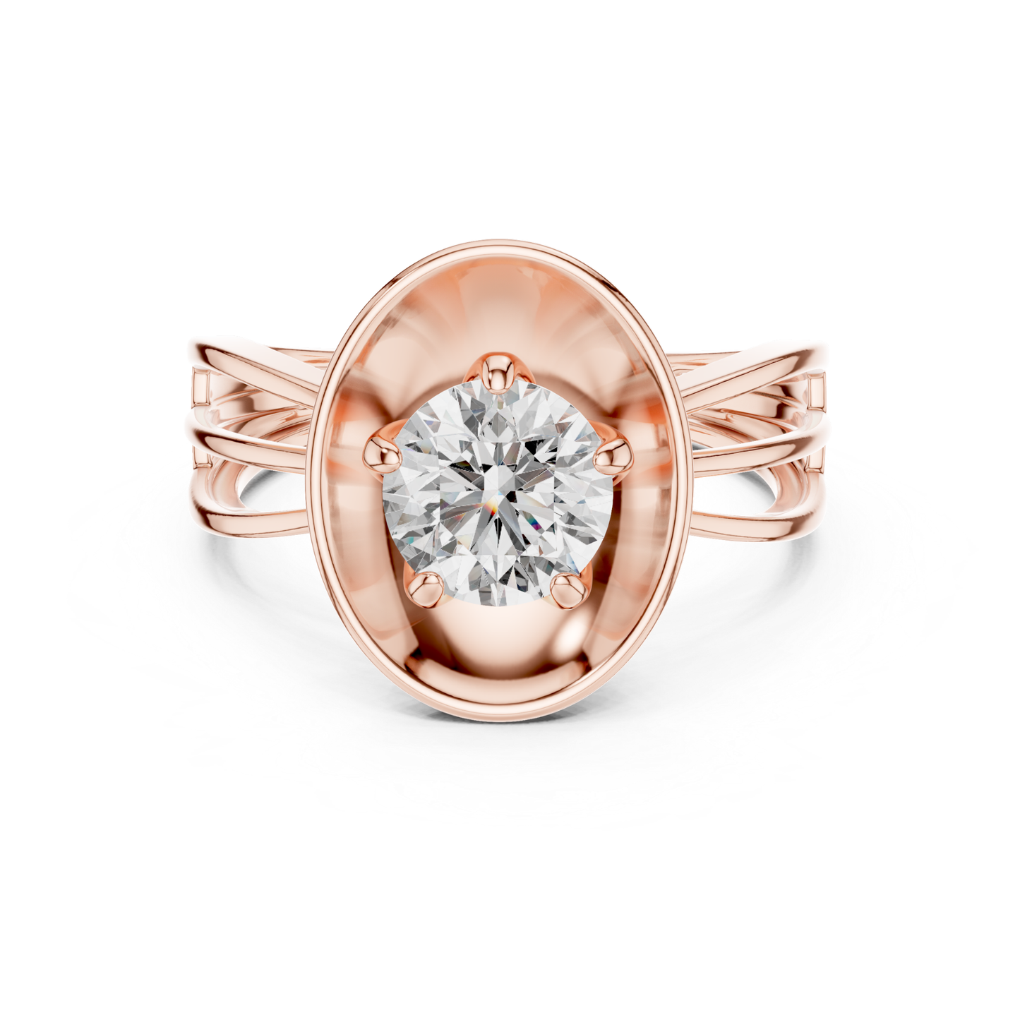 Rose gold round diamond oval halo ring front view
Rose gold oval frame round diamond ring design
Round diamond rose gold oval statement ring
Rose gold polished oval diamond ring front view
Split shank rose gold round diamond ring design
Rose gold oval bezel style diamond ring design
Modern rose gold round diamond oval ring setting
Rose gold solitaire diamond oval top ring design
Elegant rose gold round diamond split band ring
Rose gold oval centerpiece round diamond ring