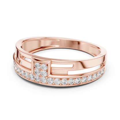 Rose gold sleek open band ring with round diamonds
Elegant rose gold minimalist diamond ring design
Modern rose gold diamond fashion band for women
Rose gold contemporary ring with pave diamonds
Luxury rose gold round diamond band ring
Stylish rose gold open frame diamond ring
Fine jewelry rose gold modern diamond band
Unique rose gold designer ring closeup view
Handmade rose gold geometric diamond ring
Rose gold sparkling diamond minimalist band