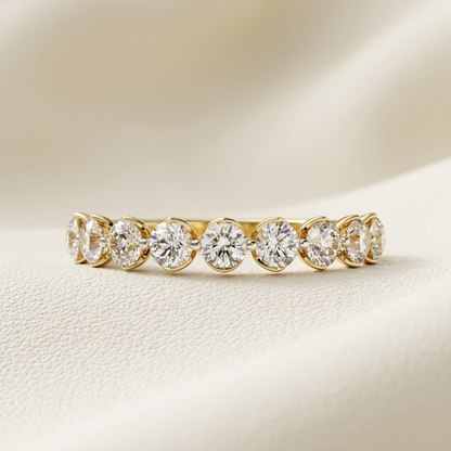 Yellow gold round bezel diamond eternity band
Luxury bezel set round diamond eternity band in yellow gold
Elegant full eternity band with round brilliant diamonds
Fine jewelry round bezel diamond band close up
Sparkling yellow gold eternity band with bezel set diamonds
Premium round diamond eternity band for women
Designer bezel set diamond eternity band in yellow gold
Modern full diamond eternity band with round brilliant stones
Timeless yellow gold bezel diamond eternity band
Classic round bezel set diamo