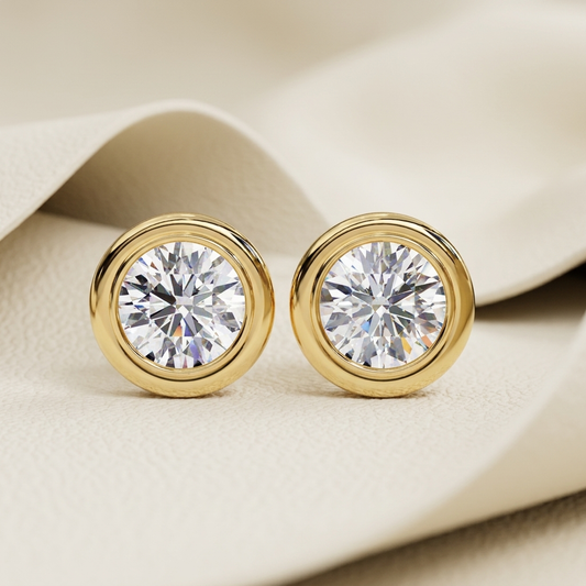 Round Bezel Diamond Stud Earrings Front View Design
Round Cut Bezel Diamond Stud Earrings Gold Finish
Classic Round Diamond Bezel Stud Earrings Pair
Minimal Round Bezel Diamond Earrings Fine Jewelry
Luxury Round Diamond Stud Earrings Bezel Setting
Lab Grown Round Bezel Diamond Earrings Showcase
Premium Round Diamond Stud Earrings Close View
Elegant Bezel Set Round Diamond Earrings Display
Modern Round Diamond Bezel Stud Earrings Style
Polished Round Bezel Diamond Stud Earrings Pair