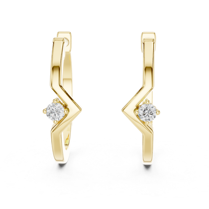 Yellow gold hoop earrings with round diamond
Round diamond geometric hoop earrings in gold
Minimal yellow gold diamond hoop earrings
Modern gold hoop earrings with round diamond
Yellow gold zigzag hoop earrings
Round diamond gold hoop earrings for women
Elegant yellow gold geometric hoops
Gold hoop earrings with solitaire diamond
Stylish yellow gold diamond hoops
Fine gold hoop earrings with round diamond
