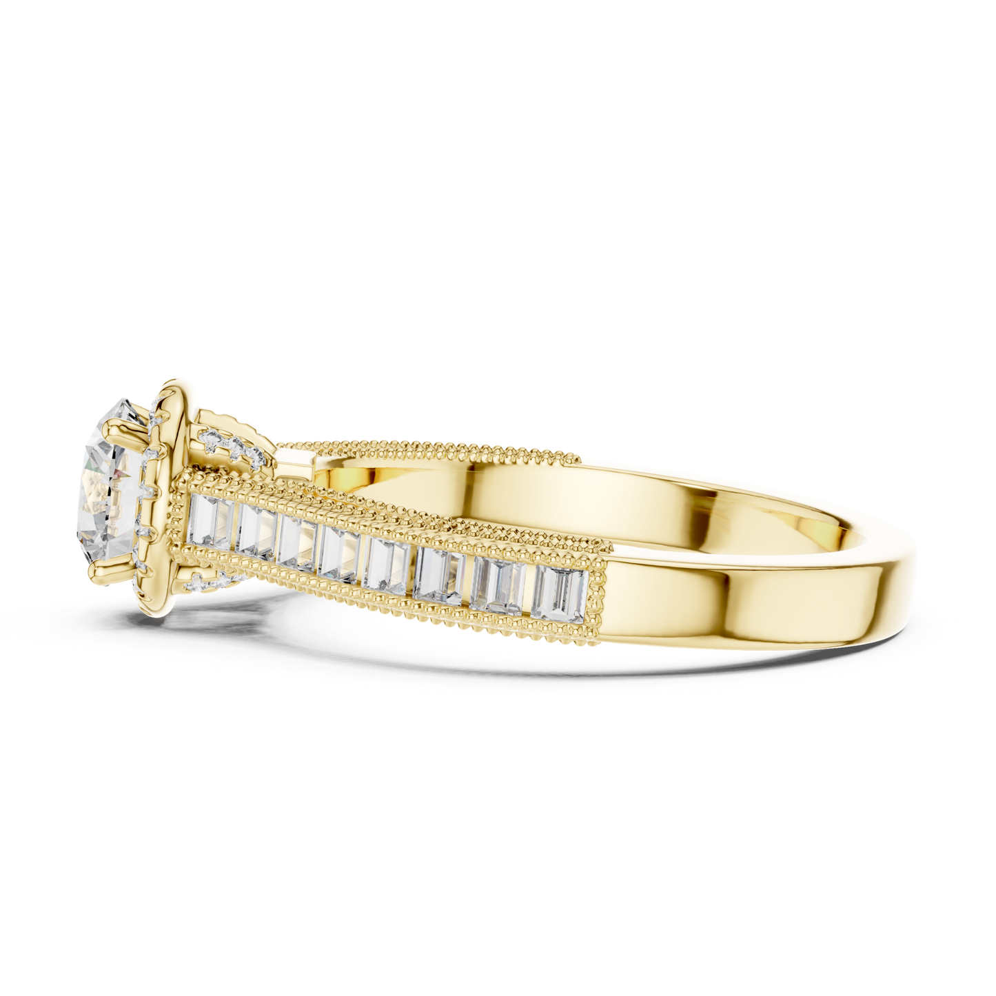 Round diamond baguette halo ring side profile view
Yellow gold round diamond baguette halo ring side
Side profile round diamond baguette halo ring design
Yellow gold baguette diamond engagement ring side view
Round brilliant diamond halo ring with baguette stones
Lab grown round diamond baguette halo ring
Milgrain halo round diamond baguette ring side view
Yellow gold halo ring with baguette side stones
Classic round diamond baguette halo ring profile
Side view round diamond engagement ring yellow gold