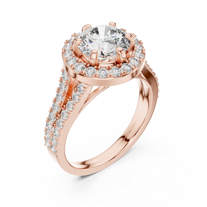 Round diamond double halo ring perspective view
Rose gold round diamond double halo ring
Perspective round brilliant diamond halo ring
Rose gold split shank diamond engagement ring
Round diamond halo ring with split band
Lab grown round diamond double halo ring
Milgrain double halo round diamond ring
Rose gold halo ring with split shank
Classic round diamond halo engagement ring
Round diamond perspective ring rose gold