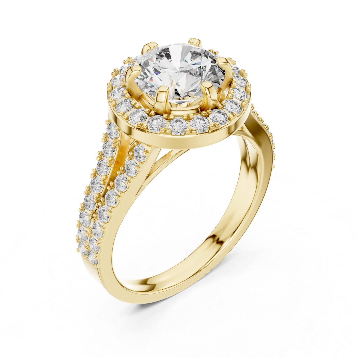 Round diamond double halo ring perspective view
Yellow gold round diamond double halo ring
Perspective round brilliant diamond halo ring
Yellow gold split shank diamond engagement ring
Round diamond halo ring with split band
Lab grown round diamond double halo ring
Milgrain double halo round diamond ring
Yellow gold halo ring with split shank
Classic round diamond halo engagement ring
Round diamond perspective ring yellow gold