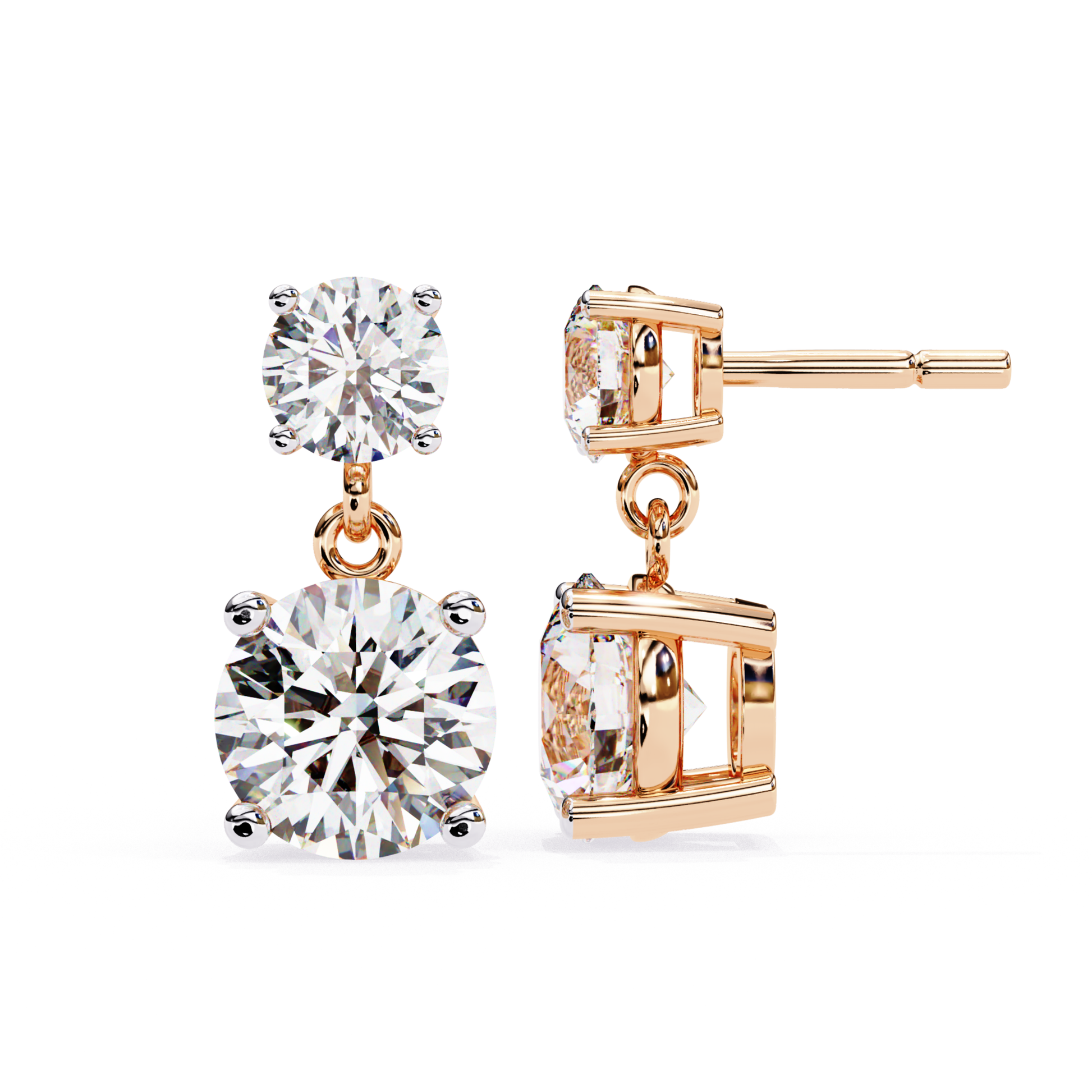 Round Diamond Drop Earrings Side View Rose Gold
Rose Gold Round Diamond Drop Earrings Design
Side View Double Round Diamond Earrings
Round Diamond Earrings With Prong Setting
Drop Diamond Earrings With Dangle Design
Front And Side View Diamond Earrings
Polished Rose Gold Diamond Earrings
Round Diamond Dangle Earrings Style
Classic Diamond Drop Earrings Design
Fine Round Diamond Earrings Rose Gold