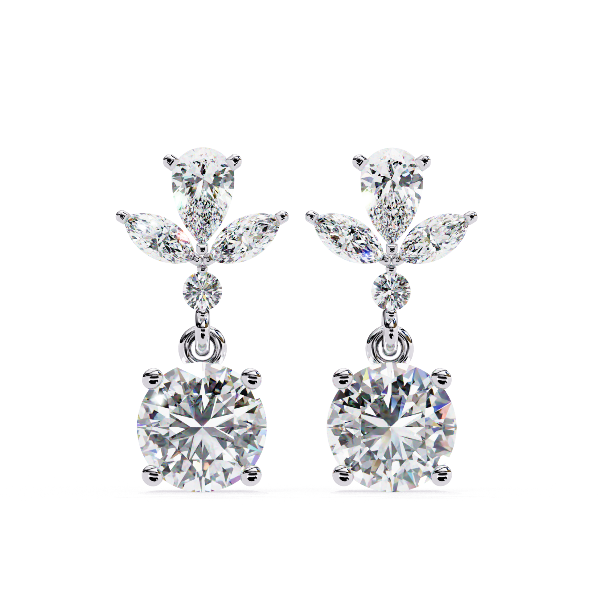 Round Diamond Floral Drop Earrings In White Gold
White Gold Round Diamond Dangle Earrings
Floral Diamond Drop Earrings White Gold
Round Cut Diamond Earrings With Floral Design
Luxury White Gold Diamond Drop Earrings
Elegant Floral Diamond Dangle Earrings
White Gold Diamond Earrings Front View
Round Diamond Drop Earrings With Leaf Motif
Classic White Gold Floral Diamond Earrings
Sparkling Round Diamond Drop Earrings White Gold