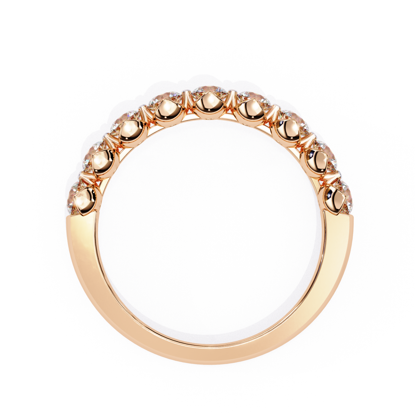 Round Diamond Half Eternity Ring Rose Gold Back View
Rose Gold Round Diamond Anniversary Ring Back View
Shared Prong Round Diamond Ring Rose Gold Back View
Round Cut Diamond Wedding Band Rose Gold Back View
Rose Gold Stackable Round Diamond Ring Back View
Classic Round Diamond Band Rose Gold Back View
Rose Gold Bridal Diamond Ring Back View
Modern Round Diamond Band Rose Gold Back View
Rose Gold Fine Diamond Ring Back View
Elegant Round Diamond Band Rose Gold Back View