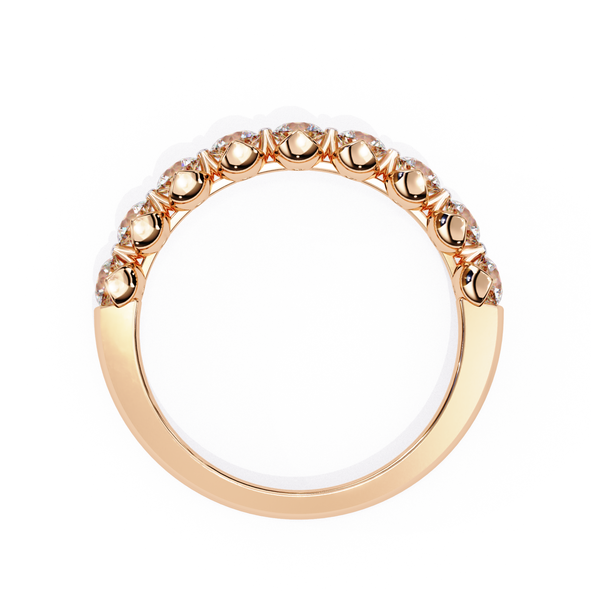 Round Diamond Half Eternity Ring Rose Gold Back View
Rose Gold Round Diamond Anniversary Ring Back View
Shared Prong Round Diamond Ring Rose Gold Back View
Round Cut Diamond Wedding Band Rose Gold Back View
Rose Gold Stackable Round Diamond Ring Back View
Classic Round Diamond Band Rose Gold Back View
Rose Gold Bridal Diamond Ring Back View
Modern Round Diamond Band Rose Gold Back View
Rose Gold Fine Diamond Ring Back View
Elegant Round Diamond Band Rose Gold Back View