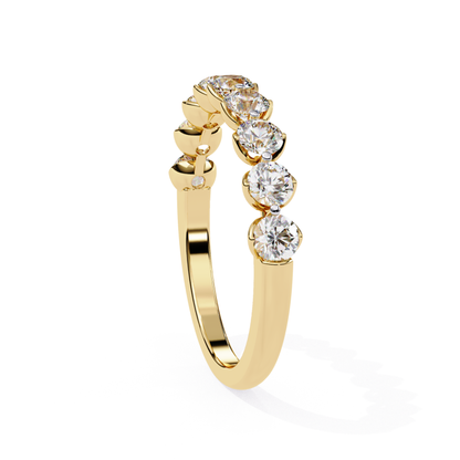 Round Diamond Half Eternity Ring Yellow Gold Side View
Yellow Gold Round Diamond Anniversary Ring Side View
Shared Prong Round Diamond Ring Yellow Gold Side View
Round Cut Diamond Wedding Band Yellow Gold Side View
Yellow Gold Stackable Round Diamond Ring Side View
Classic Round Diamond Band Yellow Gold Side View
Yellow Gold Bridal Diamond Ring Side View
Modern Round Diamond Band Yellow Gold Side View
Yellow Gold Fine Diamond Ring Side View
Elegant Round Diamond Band Yellow Gold Side View