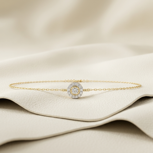 Round Diamond Halo Chain Bracelet Front View Design
Bezel Halo Round Diamond Bracelet Gold Finish Style
Round Cut Diamond Chain Bracelet Fine Jewelry Look
Elegant Round Diamond Halo Bracelet With Chain
Minimal Round Diamond Bracelet Circular Halo Setting
Lab Grown Round Diamond Halo Bracelet Showcase
Delicate Round Diamond Chain Bracelet Product View
Premium Round Diamond Halo Bracelet Gold Design
Classic Round Diamond Bracelet With Halo Detail
Modern Round Diamond Chain Bracelet Collection
