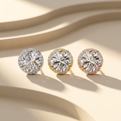 Round Diamond Pave Halo Stud Earrings Gold
Three Tone Diamond Halo Stud Earrings Design
Round Brilliant Diamond Pave Earrings Collection
Diamond Halo Stud Earrings Yellow White Rose Gold
Round Diamond Stud Earrings Pave Border Style
Classic Round Diamond Halo Earrings Design
Round Pave Diamond Stud Earrings Gold Setting
Diamond Halo Earrings Three Gold Color Options
Round Diamond Earrings with Pave Halo Setting
Elegant Round Diamond Stud Earrings Collection