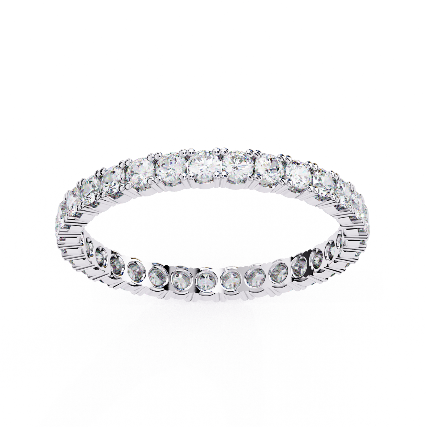 Round diamond white ring
White metal round diamond band
Round diamond full ring
White round diamond setting
Round diamond circle ring
White band with round stones
Round diamond ring front view
White metal diamond circle band
Round diamond continuous ring
White round diamond band view
