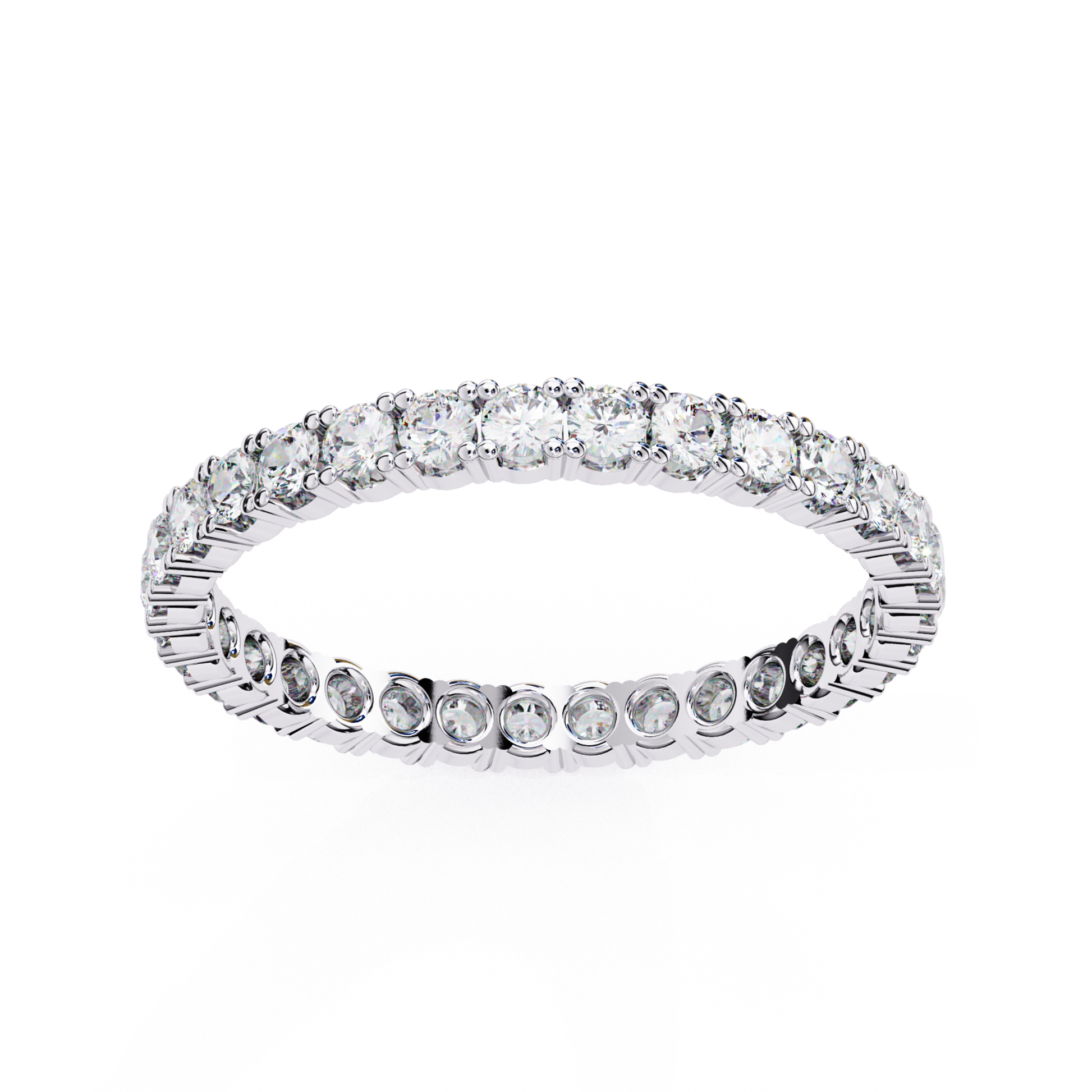 Round diamond white ring
White metal round diamond band
Round diamond full ring
White round diamond setting
Round diamond circle ring
White band with round stones
Round diamond ring front view
White metal diamond circle band
Round diamond continuous ring
White round diamond band view