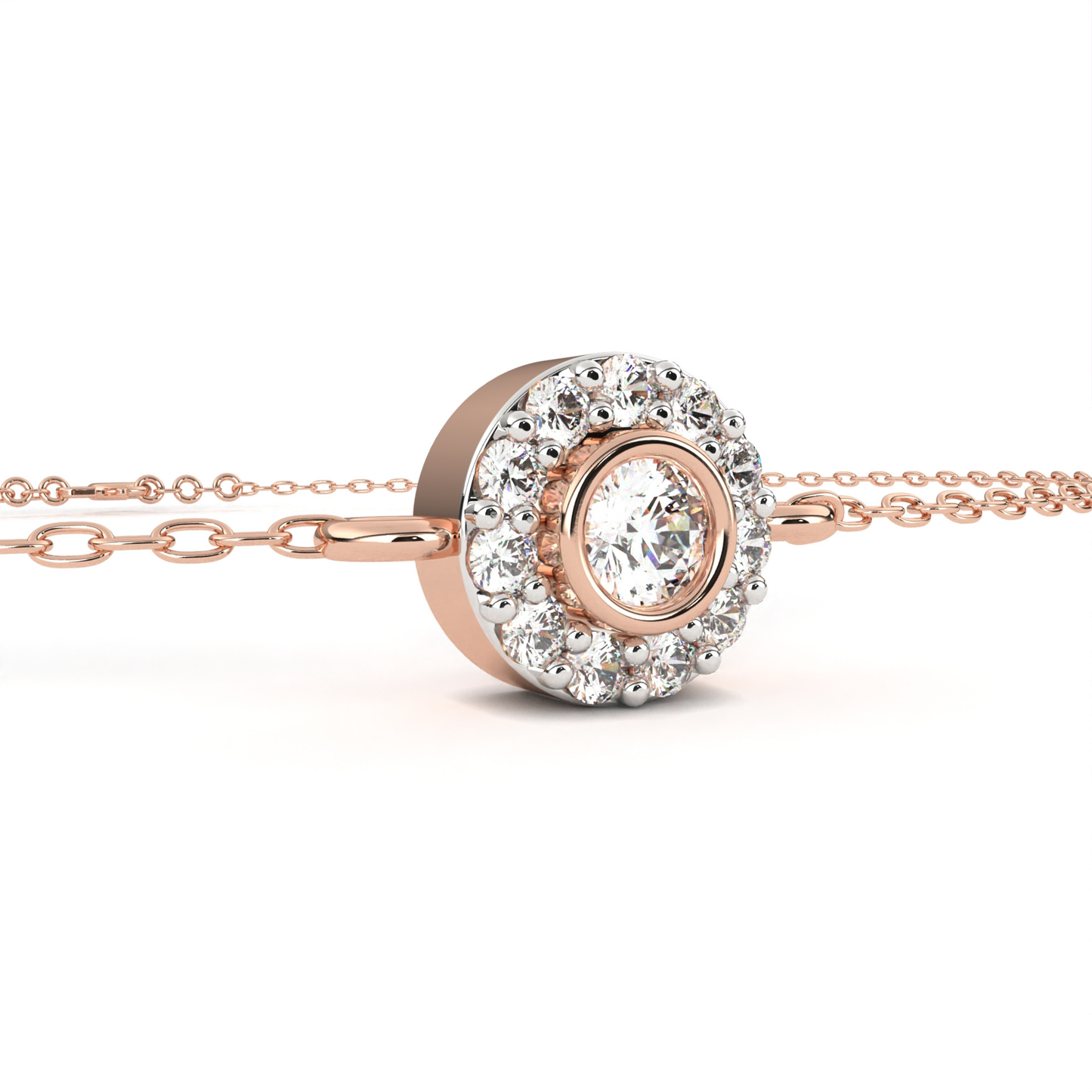 Round Halo Diamond Bracelet Side Angle Rose Gold
Rose Gold Halo Diamond Chain Bracelet Side View
Round Halo Diamond Link Bracelet Side Angle Gold
Pavé Halo Diamond Bracelet Angled Side Profile
Fine Chain Halo Diamond Bracelet Side Angle Gold
Delicate Round Halo Bracelet With Side Detail
Bezel Set Halo Diamond Bracelet Side Angle Gold
Round Diamond Halo Bracelet Side Profile View
Minimal Halo Diamond Bracelet Angled Side Gold
Elegant Halo Diamond Bracelet Side Angle Gold