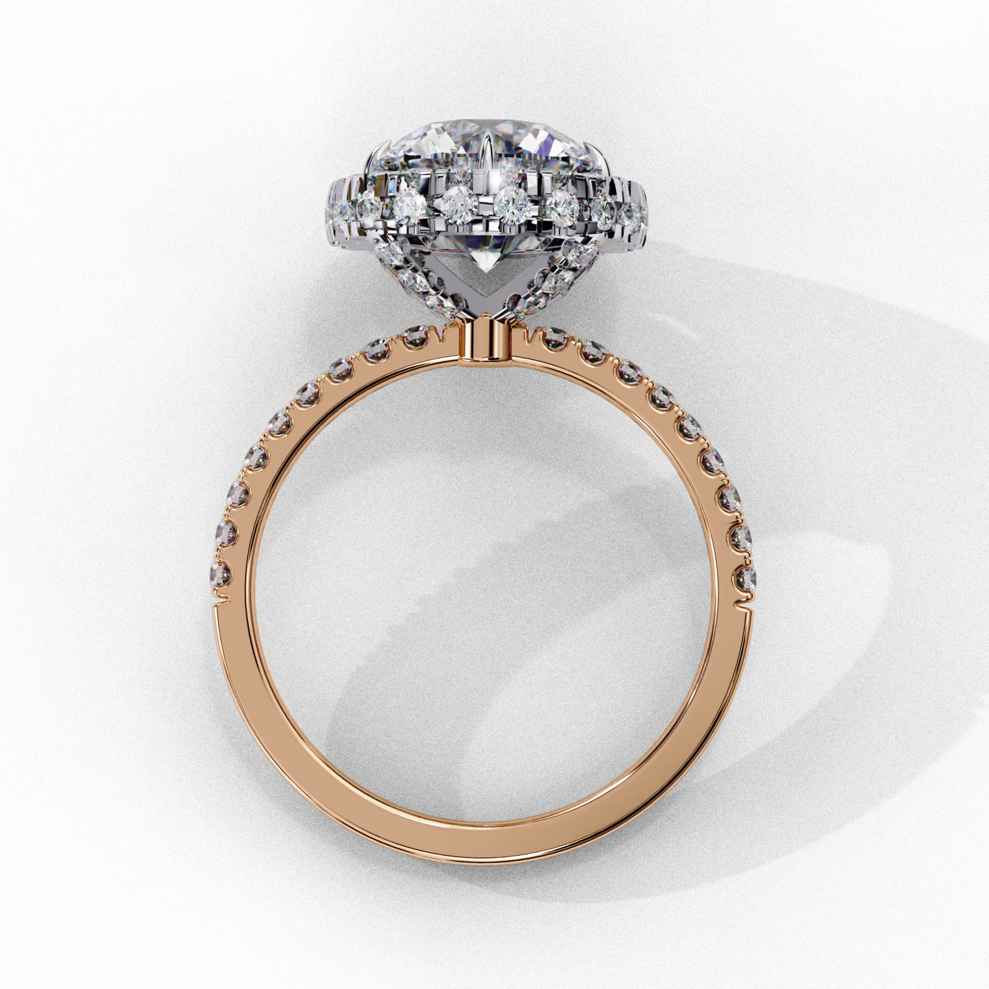 Rear View Of A Round Halo Diamond Ring In Rose Gold
Back Profile Of A Rose Gold Round Halo Diamond Ring
Rose Gold Round Halo Diamond Ring Rear Angle
Back View Of A Round Brilliant Halo Diamond Ring
Round Halo Diamond Ring Showing Rose Gold Shank
Elegant Rear Profile Of A Halo Diamond Ring
Rose Gold Halo Diamond Ring With Pavé Band Back View
Luxury Round Halo Diamond Ring Rear Design
Fine Jewelry Round Halo Ring From The Back
Round Halo Diamond Ring Featuring A Rose Gold Band Rear View