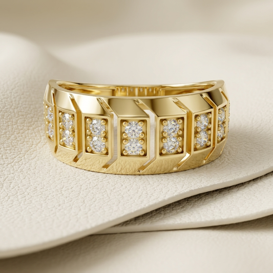 Round lab grown diamond multi panel statement ring
Round diamond segmented geometric band ring
Modern round diamond panel design ring
Wide band round diamond architectural ring
Round diamond multi section designer band
Contemporary round diamond structured statement ring
Bold round diamond luxury fashion ring
IGI certified round diamond panel band ring
Premium round diamond geometric wide band
Men's round diamond segmented statement ring