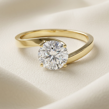 Round solitaire bypass ring
Yellow gold bypass ring
Round diamond gold ring
Bypass engagement ring
Gold solitaire diamond ring
Modern bypass ring
Elegant gold diamond ring
Twisted gold solitaire ring
Luxury diamond bypass ring
Round diamond engagement ring