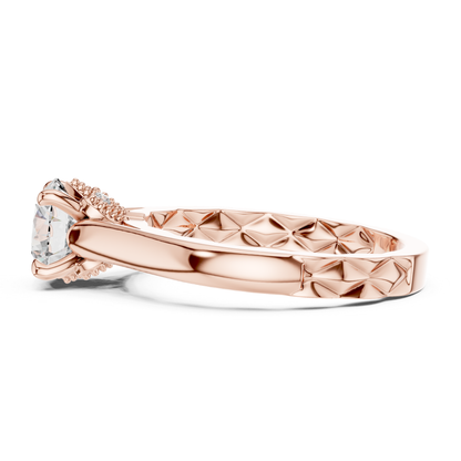 Side view round solitaire diamond engagement ring
Rose gold round solitaire diamond ring
Four prong round brilliant diamond ring
Side profile round solitaire diamond engagement ring
Rose gold round diamond ring side profile
Round brilliant diamond ring with plain band
Minimalist round solitaire diamond ring design
Polished rose gold round diamond ring
Side view round cut diamond ring with four prongs
Classic rose gold solitaire diamond ring