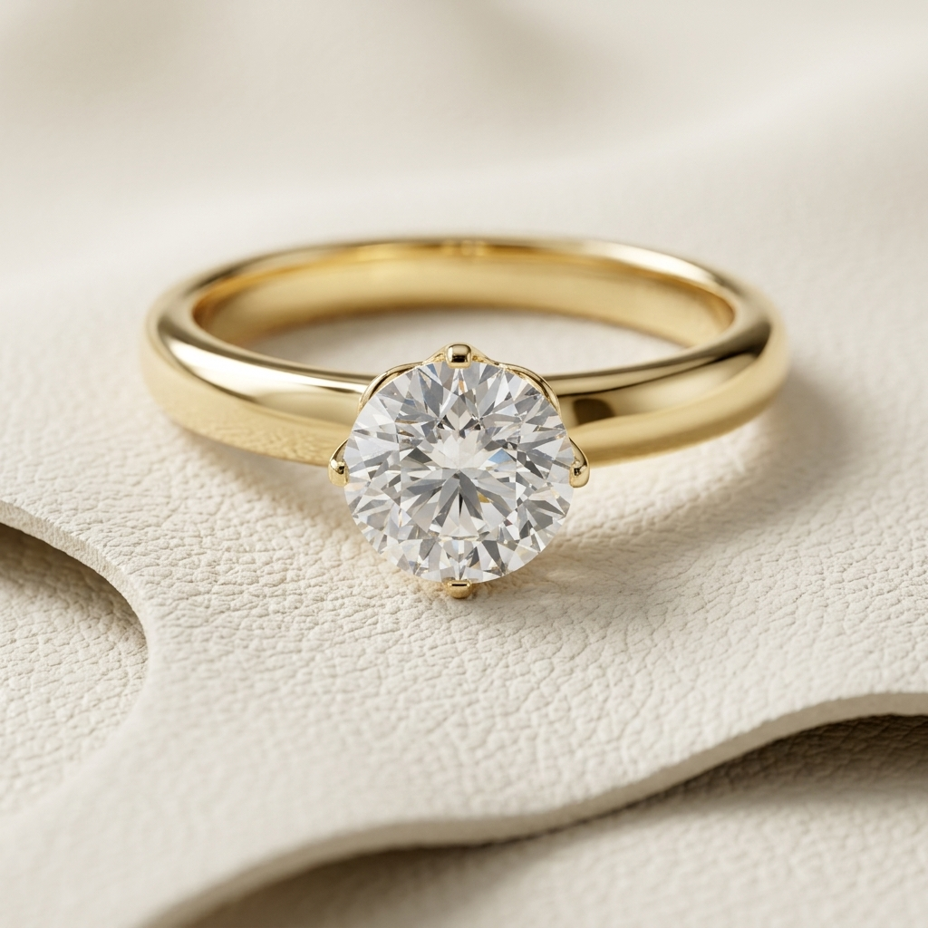 Knife edge solitaire ring
Round diamond gold ring
Yellow gold engagement ring
Round solitaire gold ring
Classic knife edge ring
Gold diamond solitaire
Elegant engagement ring
Minimalist gold ring
Luxury solitaire ring
Round diamond ring
