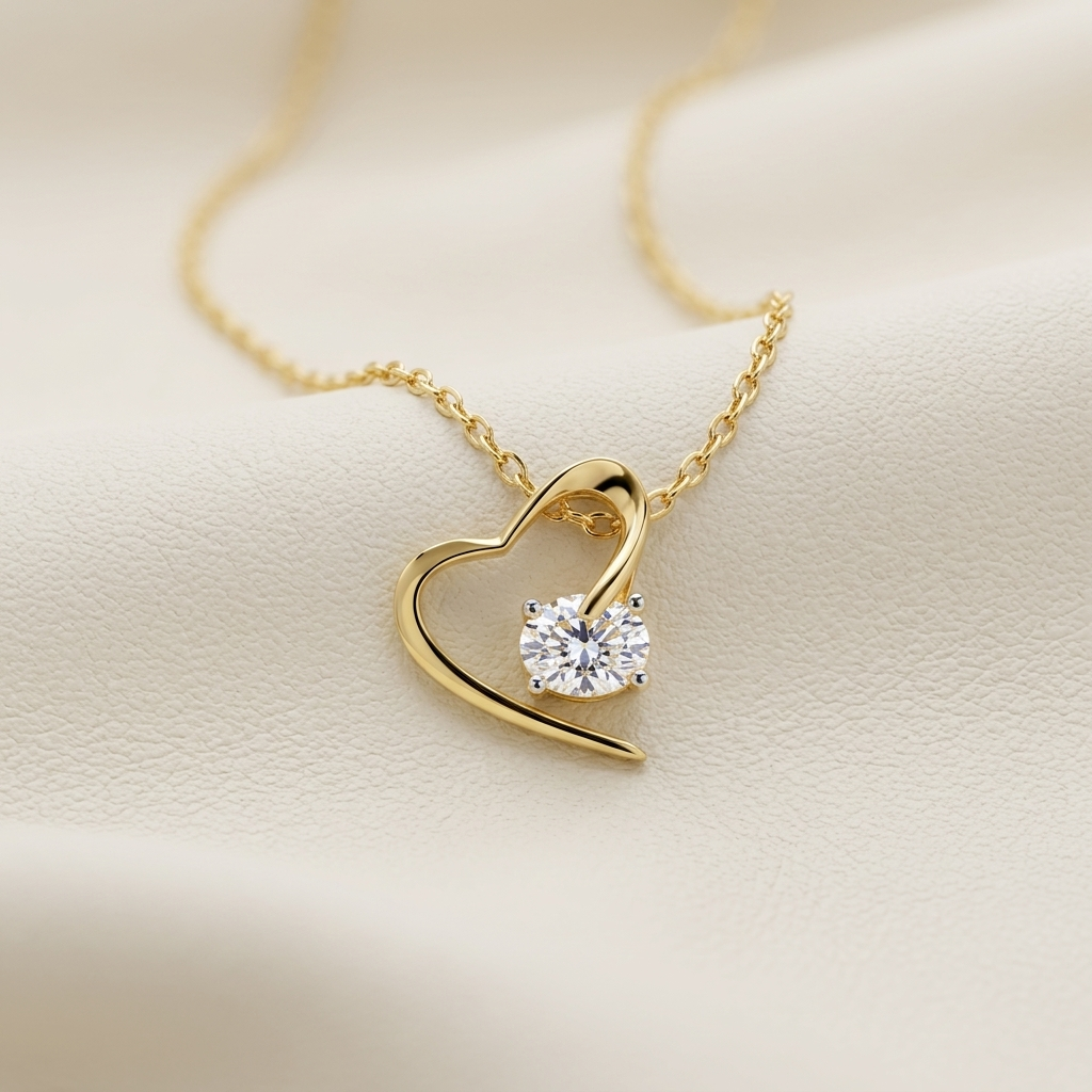Open heart diamond pendant
Gold heart pendant necklace
Solitaire heart necklace
Modern heart diamond pendant
Gold diamond heart charm
Elegant heart necklace
Minimalist heart pendant
Round diamond heart necklace
Romantic gold pendant
Contemporary heart jewelry