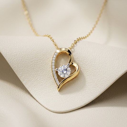 Yellow gold solitaire heart diamond pendant necklace
Elegant heart pendant with round solitaire diamond
Luxury yellow gold heart necklace with brilliant diamond
Fine jewelry heart shaped solitaire diamond pendant
Contemporary heart pendant featuring a sparkling center diamond
Premium yellow gold heart necklace with pavé diamond accent
Designer solitaire diamond heart pendant on gold chain
Romantic yellow gold heart pendant with brilliant cut diamond
Stylish heart diamond necklace close up on soft background