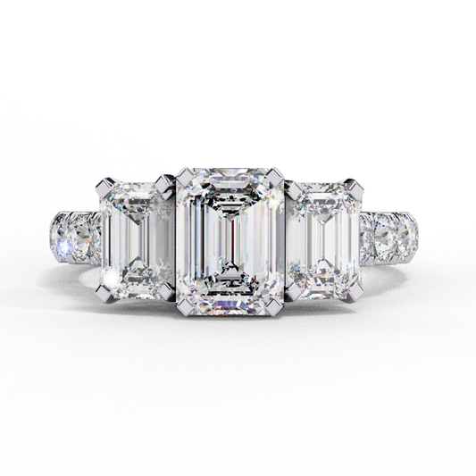 White gold ring with three emerald diamonds

Three emerald cut stones in white gold
Classic three stone emerald ring
White gold band with emerald cut diamonds
Three emerald cuts on a white gold band
Elegant three stone emerald cut ring
White gold ring with three emerald stones
Three emerald cut diamonds in white gold
Simple white gold ring with emerald cuts
Three stone emerald ring in white gold