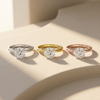 Three tone solitaire rings
Round diamond ring set
White gold solitaire ring
Yellow gold solitaire ring
Rose gold solitaire ring
Classic engagement rings
Round diamond solitaire set
Trio of solitaire rings
Luxury diamond ring collection
Three metal diamond rings