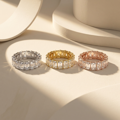 Three tone emerald cut diamond wedding bands in white yellow and rose gold
White yellow and rose gold emerald cut diamond band collection
Luxury emerald cut diamond wedding bands in three gold finishes
Elegant emerald cut diamond bands with shared prong settings
Fine jewelry emerald cut diamond wedding band collection
Premium emerald cut diamond bands in white yellow and rose gold
Designer emerald cut diamond wedding band collection
Modern emerald cut diamond bands in three gold colors
Sparkling emerald cut