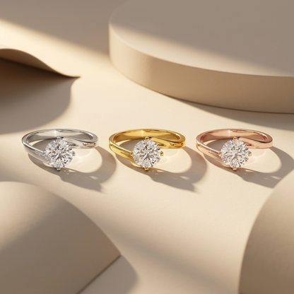 Three tone twist rings
Round solitaire ring set
White gold twist ring
Yellow gold twist ring
Rose gold twist ring
Twist engagement rings
Round diamond solitaire set
Trio of diamond rings
Luxury twist ring set
Three metal solitaire rings