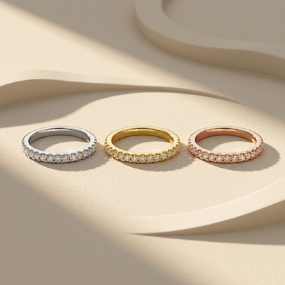 Three tone single row round diamond bands in white yellow and rose gold
White yellow and rose gold round diamond band collection
Luxury slim round diamond bands in three gold finishes
Elegant single row diamond bands with round brilliant diamonds
Fine jewelry round diamond band collection displayed together
Premium stackable diamond bands in white yellow and rose gold
Designer single row round diamond band collection
Modern slim diamond bands in three gold colors
Sparkling round brilliant diamond band colle